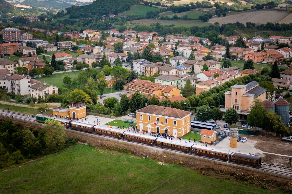 This is one of Italy's vintage tourist trains.