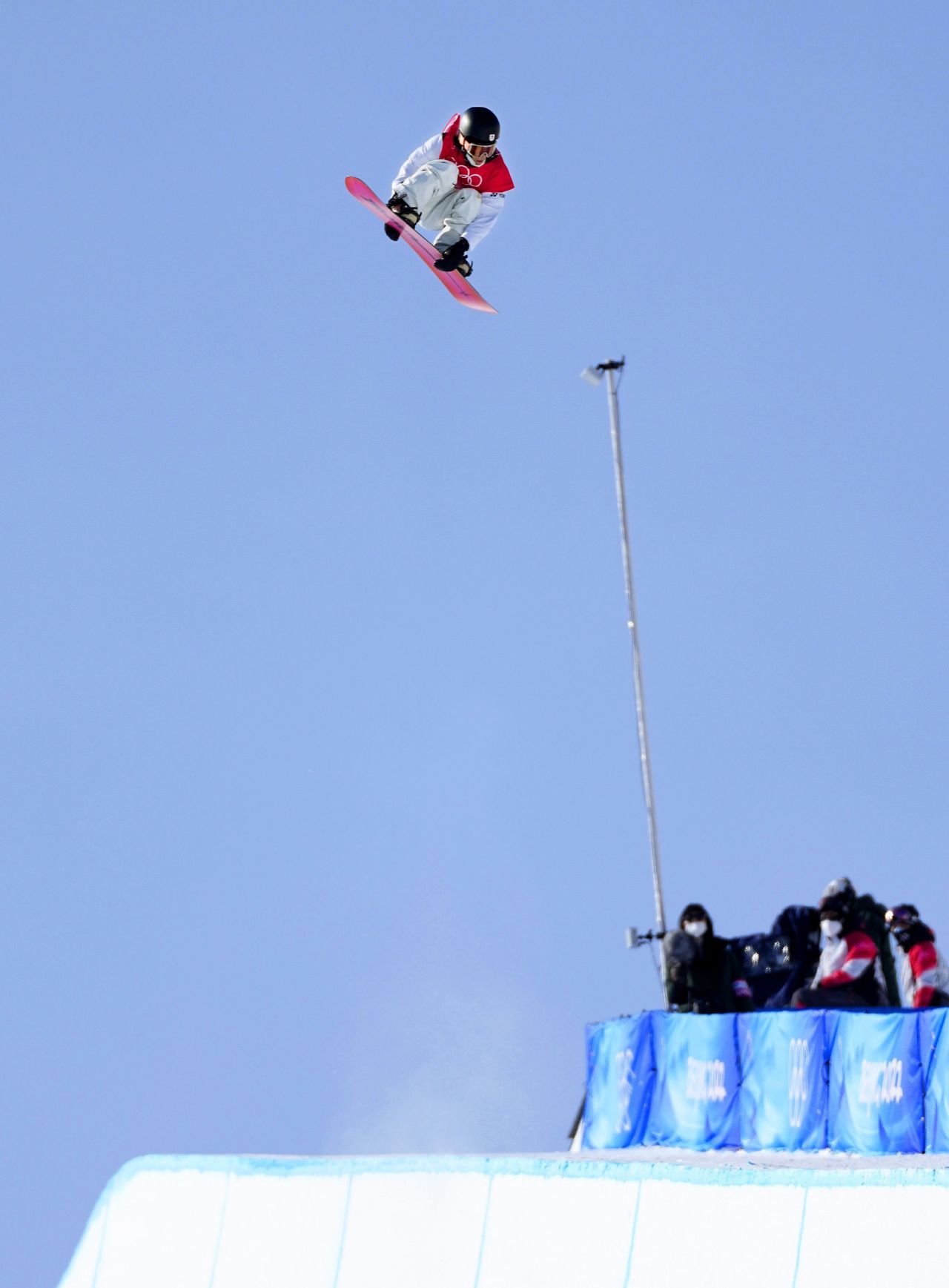 Japanese snowboarder Ayumu Hirano flies above the halfpipe <a href="https://www.cnn.com/world/live-news/beijing-winter-olympics-02-11-22-spt/h_674f3daf6b4fc4d00976b8f5429ba481" target="_blank">on his way to winning the gold medal</a> on February 11. On each of his three runs, Hirano landed a triple cork — a three-flip trick that had never even been attempted before in an Olympic final. 