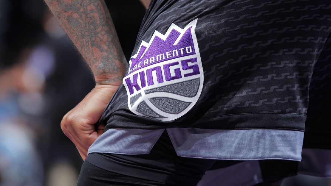 A close up shot of the Sacramento Kings logo.