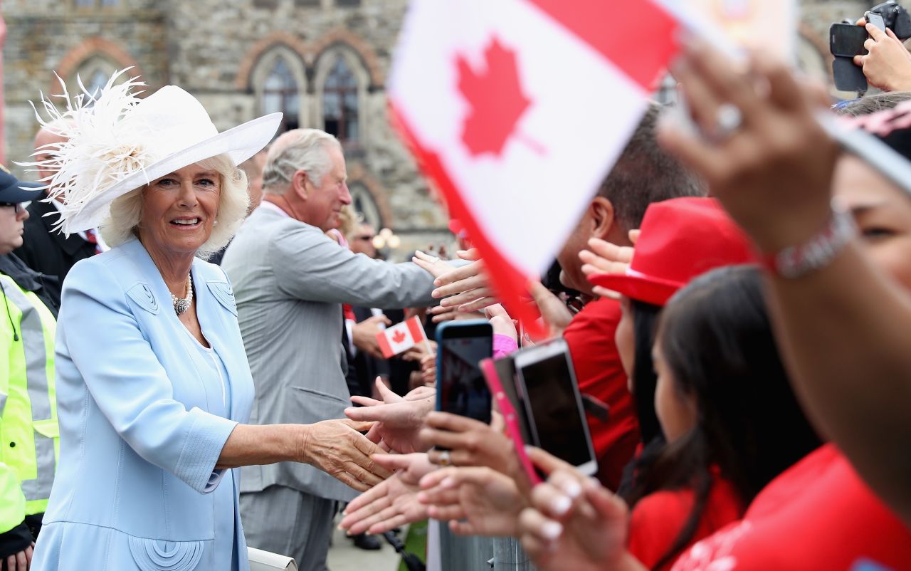 Camilla and Charles arrive for Canada Day celebrations in Ottawa in July 2017.