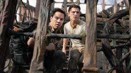 Mark Wahlberg and Tom Holland in 'Uncharted' (Clay Enos).
