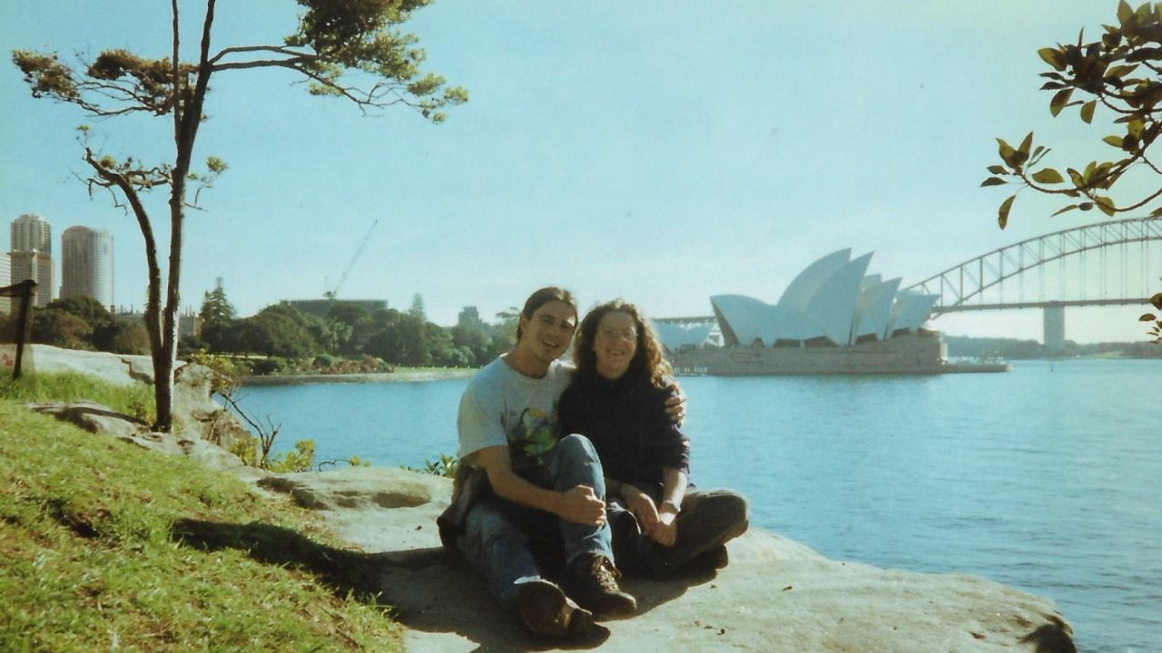 <strong>Exploring Sydney:</strong> From there, Mandy and Lee got into a travel routine. "Half of the time has been spent working in Australia, New Zealand and England, and the other half spent backpacking, just following our dream and seeing the world," explains Lee. Here they are in Sydney, Australia in 1997.