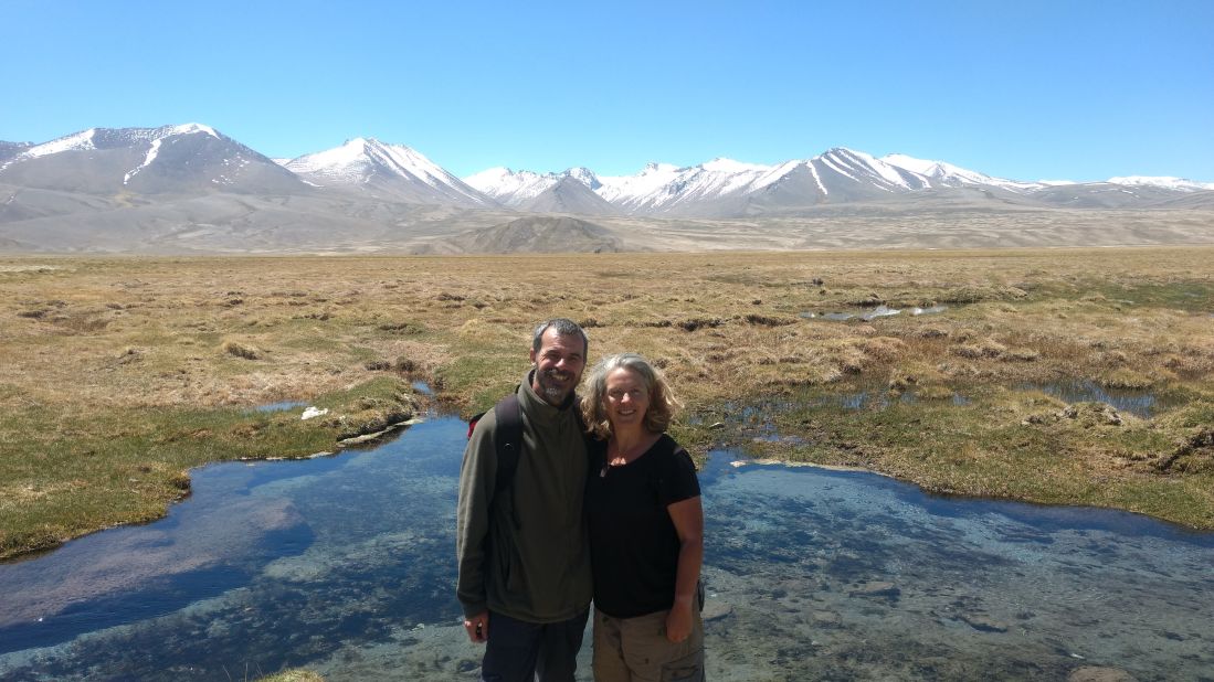 <strong>Fateful meeting:</strong> Mandy and Lee continue to enjoy traveling together, here they are in 2018 in Tajikistan. "I honestly think it was fated, so it was meant to be," says Mandy of their relationship.
