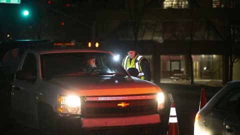 The Unified Police Department conducts an Administrative DUI checkpoint in Salt Lake City, Utah, on Friday, Dec. 28, 2018.