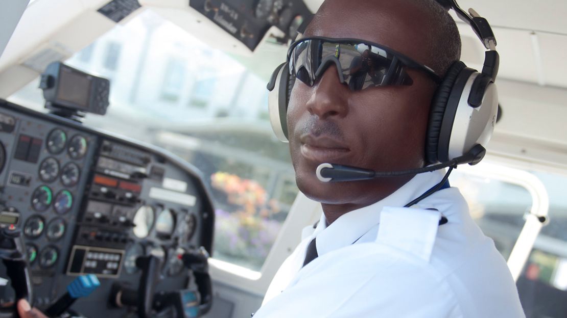 Captain Carl Avery Thomas is a pilot and owner of Anguilla Air Services. "Man, I enjoy it," he says.