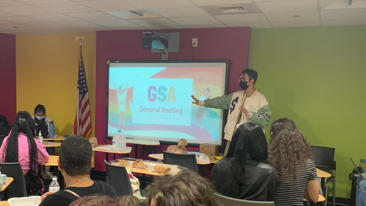 Javi Gomez, a Miami high school senior, leads his school's Gay-Straight Alliance and teaches his fellow students about queer and trans history.