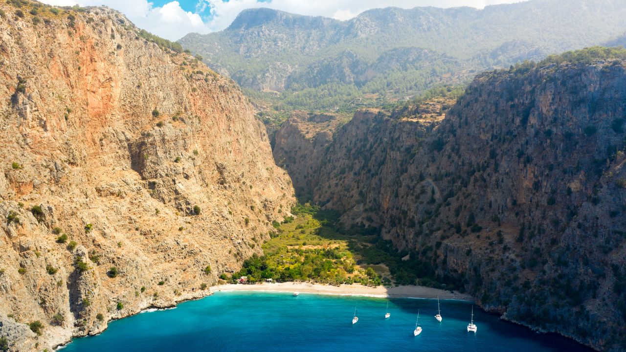 Butterfly Valley's beach is best accessed by water.