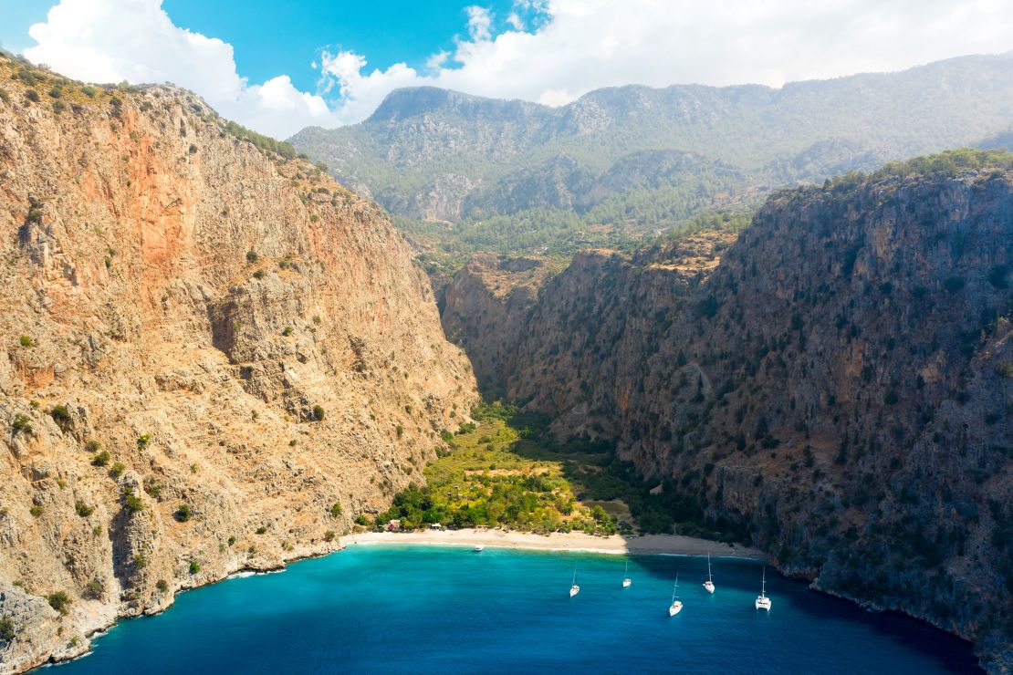 Butterfly Valley's beach is best accessed by water.