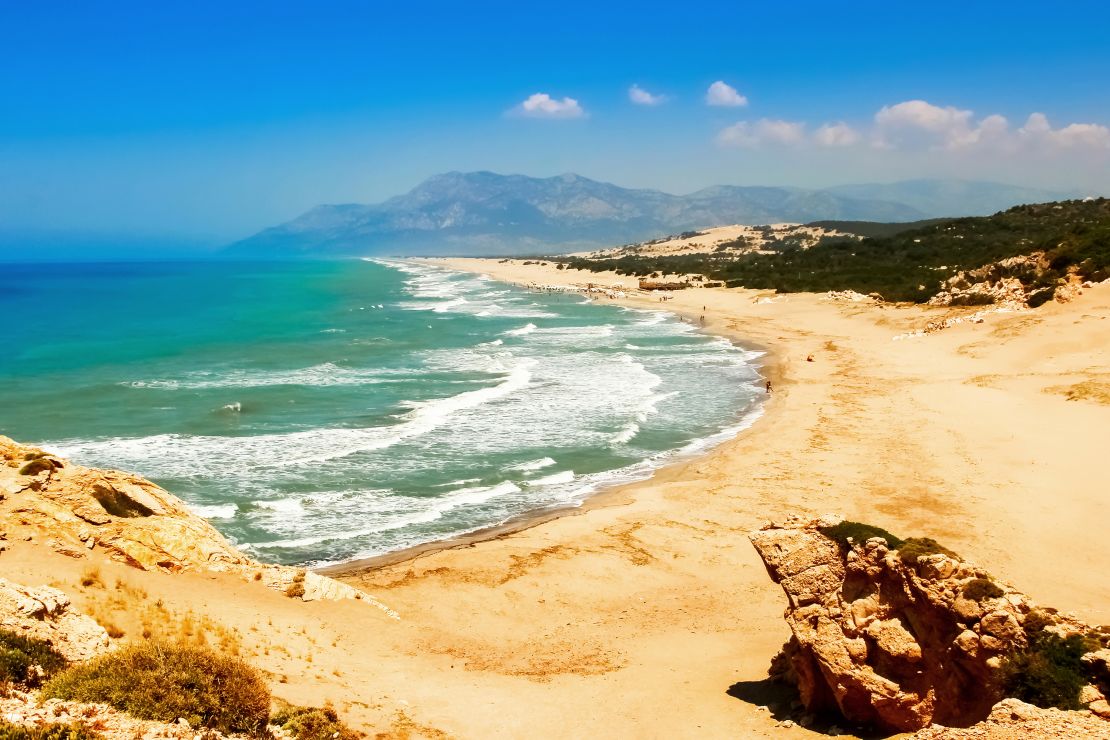 Patara beach: 12 miles of soft sand and gentle dunes.