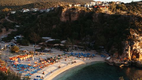 Büyükcakıl offers a more active beach experience.