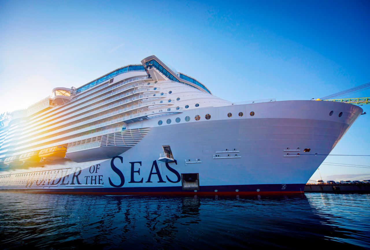 <strong>Record-breaking ship: </strong>Royal Caribbean's Wonder of the Seas, the world's largest cruise ship, is finally ready to welcome passengers.  