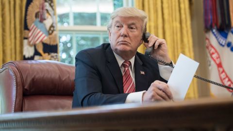 President Donald Trump in the Oval Office at the White House, June 27, 2017.