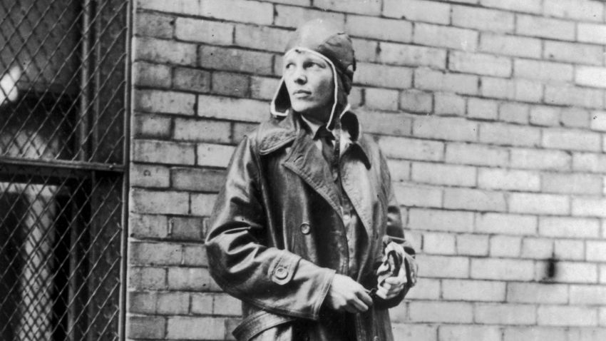 Aviatrix Amelia Earhart in Newfoundland, 1928.