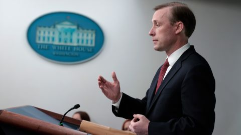 National Security Advisor Jake Sullivan speaks during the the daily White House press briefing on February 11, 2022 in Washington, DC.