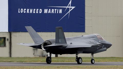 An RAF Lockheed Martin F-35B fighter jet taxis along a runway after landing at the Royal International Air Tattoo at Fairford, Britain July 8, 2016. 