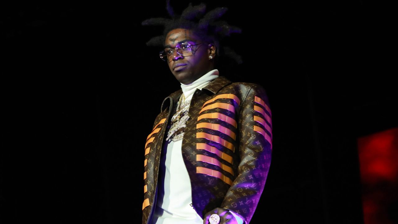 Kodak Black, seen here during a 2021 performance in New York City, was injured in a shooting in Los Angeles Saturday morning, his attorney said. 