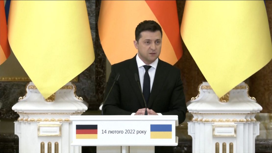 Ukrainian President Volodymyr Zelensky, speaking this week about his country's ambitions to join NATO.