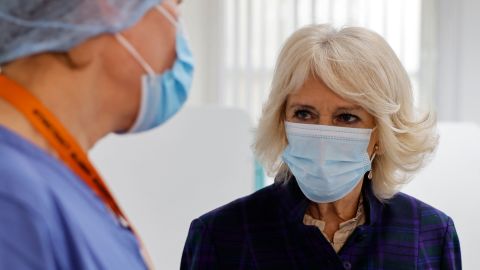 Camilla visits Paddington Haven, a sexual assault referral centre in London, on February 10