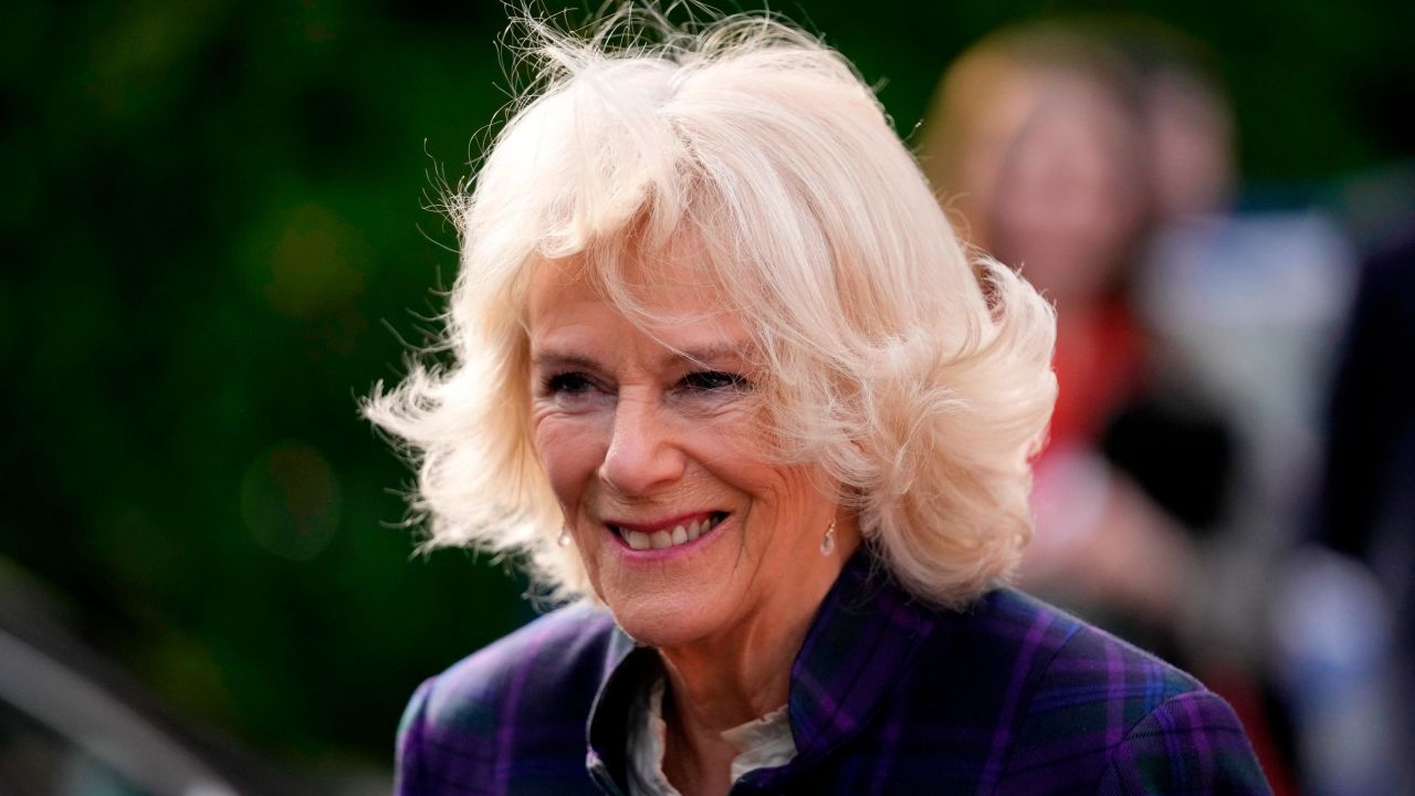 Camilla, Duchess of Cornwall visits the Thames Valley Partnership charity, which works to protect and support victims of crime, on Thursday February 10, the day that Prince Charles tested positive for Covid-19