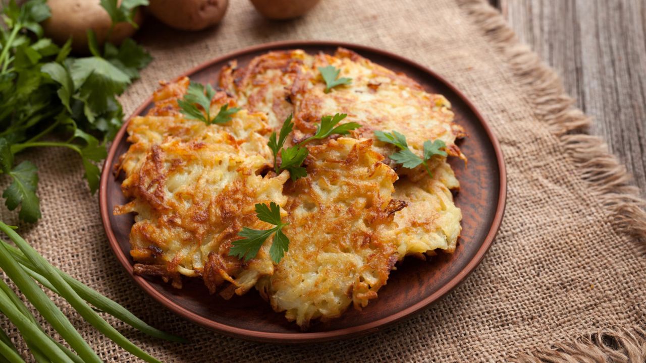 This Ashkenazi Jewish cuisine dish made from potato is often served during Hanukkah.