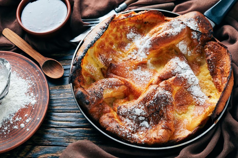 <strong>Dutch baby pancakes, Netherlands: </strong>These unusually named, puffy pancakes are baked in metal pans in the oven. Over in the US, they're often topped with butter, sugar and a squeeze of lemon once cooked.