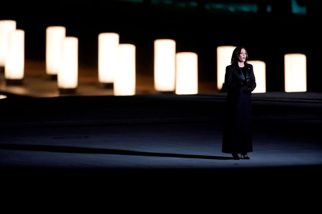 Vice-President Kamala Harris wore a black Sergio Hudson ensemble during the evening of the inauguration. 