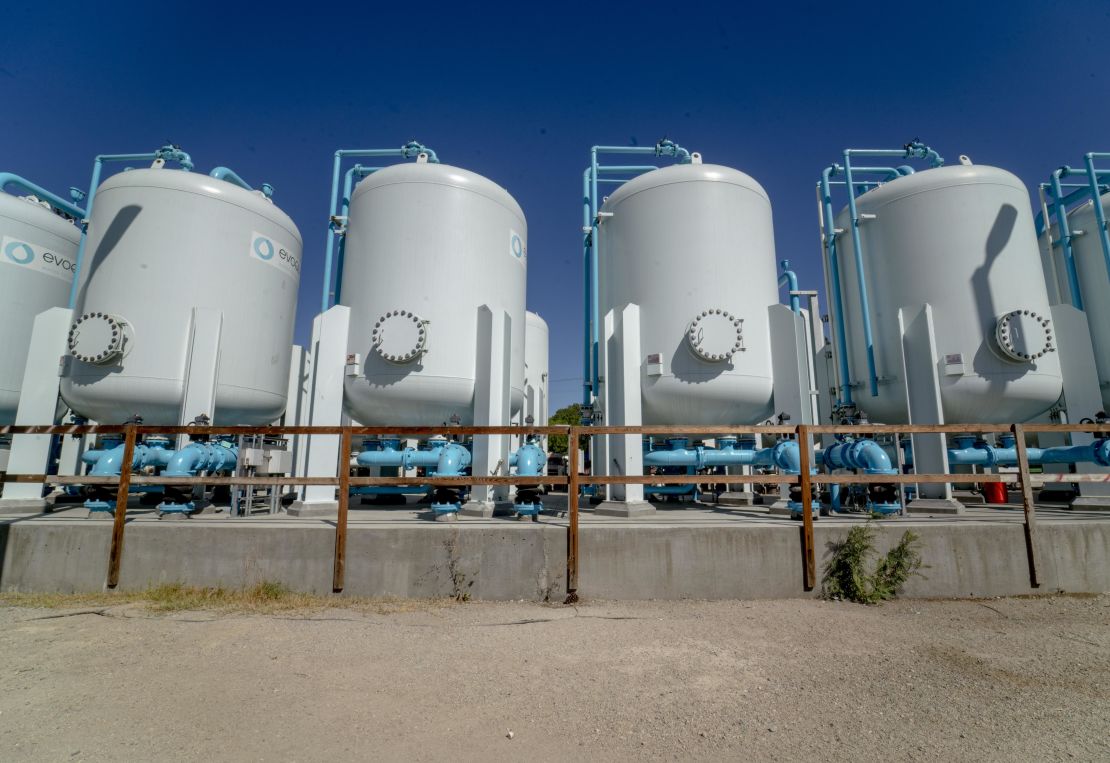 Hydrogen peroxide removal tanks for the treatment of groundwater at the North Hollywood West Wellhead Treatment Facility in Los Angeles.