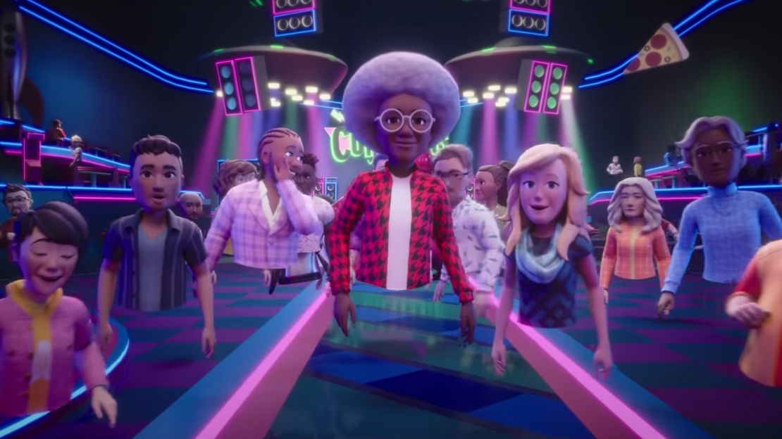 A Super Bowl ad for Meta's Quest 2 VR headset and Horizon Worlds app shows avatars from the waist up.