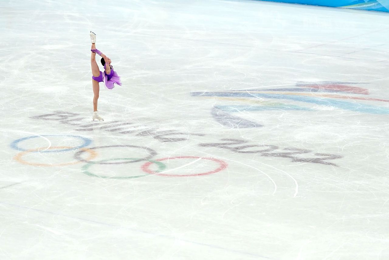 Figure skater Kamila Valieva performs her short program in the women's singles competition on February 15. The Russian, at the center of a doping scandal, put herself in<a href="https://www.cnn.com/2022/02/15/sport/russia-valieva-figure-skater-doping-scandal-spt-intl-hnk/index.html" target="_blank"> first place</a> and was the favorite heading into the free skate on February 17.