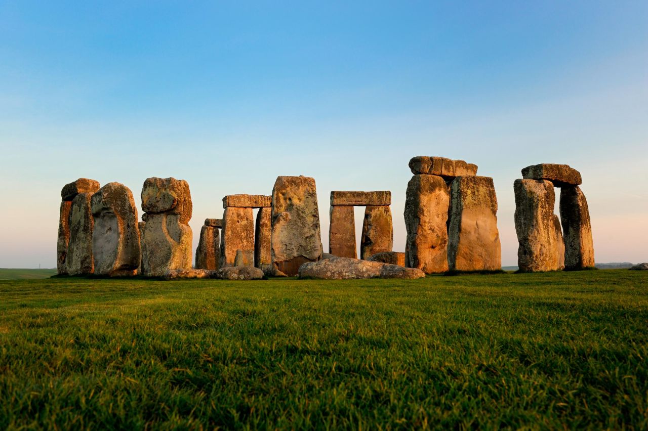 The monument of Stonehenge was built at the same time as the Sphinx and the Great Pyramid of Giza in ancient Egypt.