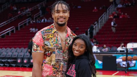 Simone Biles and Jonathan Owens, here in 2021, are now engaged to be married.