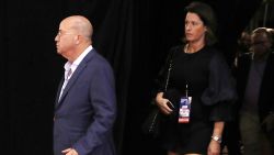 EXCLUSIVE, no minimums, can be used in subscriptions
Mandatory Credit: Photo by Matt Baron/Shutterstock (12786698g)
Exclusive - Jeff Zucker and Allison Gollust
Exclusive - Jeff Zucker and Allison Gollust at the Fourth 2020 Democratic Party Presidential Debate, Westerville, Ohio, USA - 15 Oct 2019