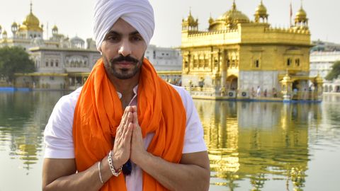 Deep Sidhu at India's Golden Temple on April 30, 2021. 