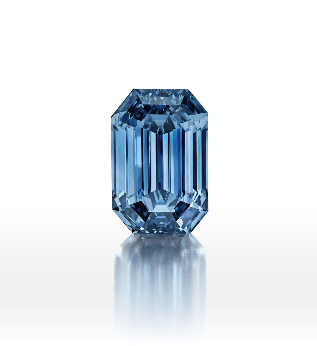The gem is the biggest vivid blue diamond to come to auction, according to Sotheby's.