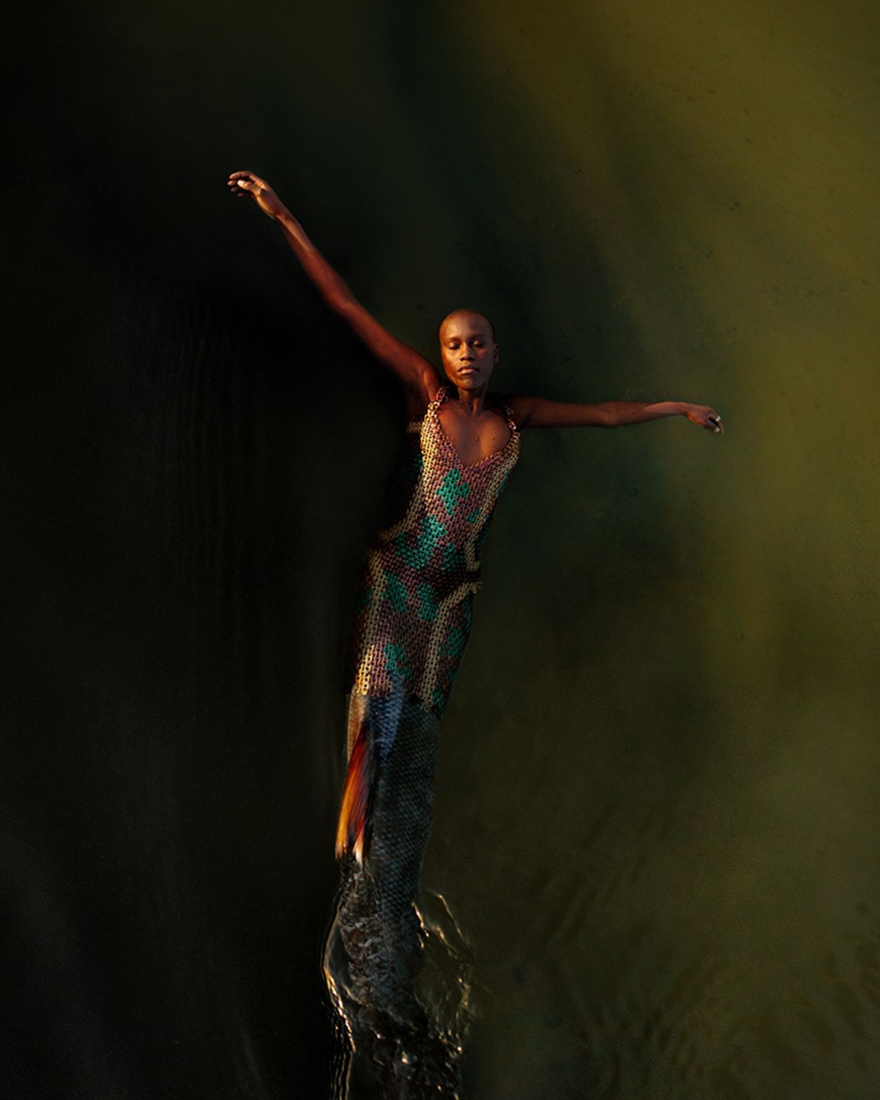Ụzọchukwu uses his images to create space for Black and Brown people to see themselves in magic and myth. Pictured: "Buoyant", 2019.