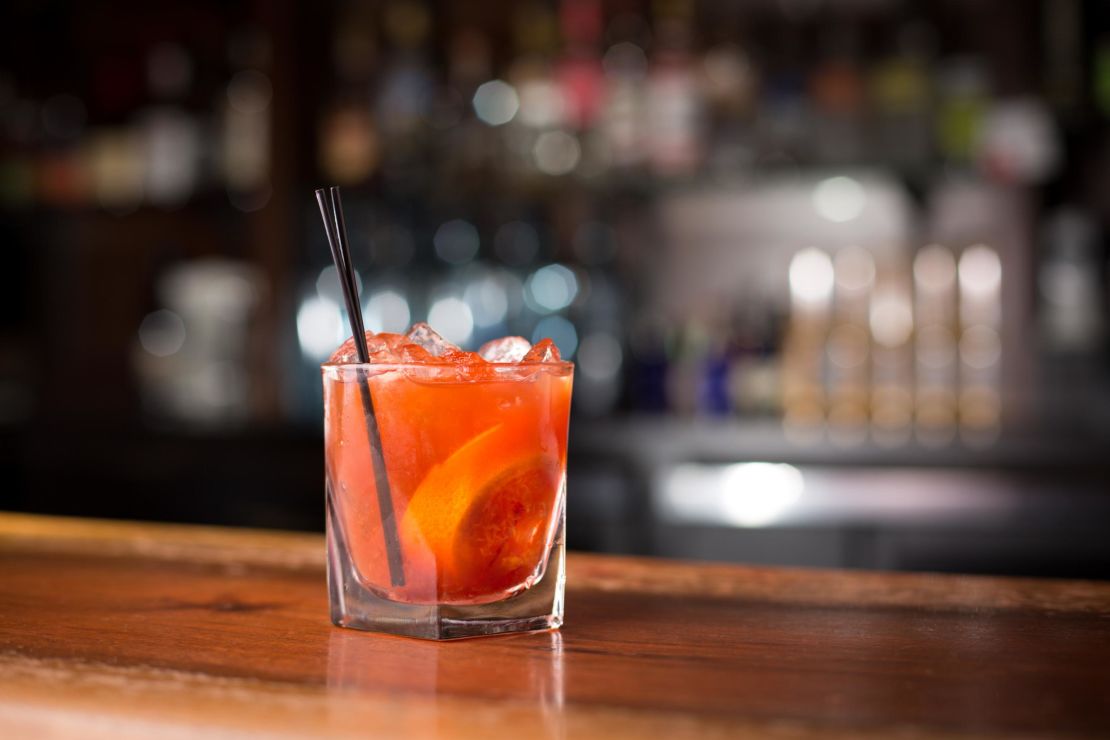 Fresh blood orange juice adds flair to an Aperol spritz-style cocktail.
