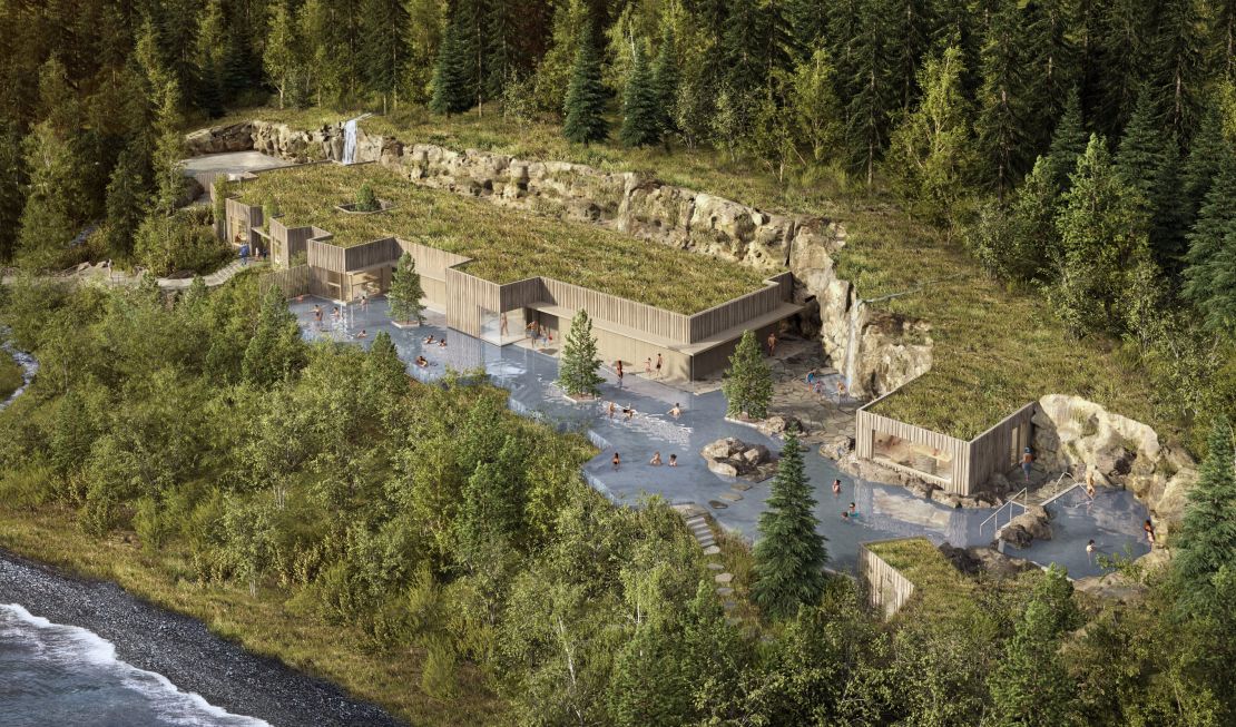 A rendering shows an aerial view of Forest Lagoon.