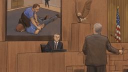 In this courtroom sketch, former Minneapolis Police Officer Tou Thao testifies during his trial in the killing of George Floyd in federal court in St. Paul, Minn., on Tuesday, Feb. 15, 2022. Thao is one of three former officers charged in federal court with violating Floyd's constitutional rights when Officer Derek Chauvin pressed his knee into Floyd's neck for 9 1/2 minutes as the 46-year-old man was handcuffed, facedown on the street. (Cedric Hohnstadt via AP)
