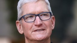 Apple CEO Tim Cook attends the grand opening event of the new Apple store at The Grove on November 19, 2021 in Los Angeles, California. 