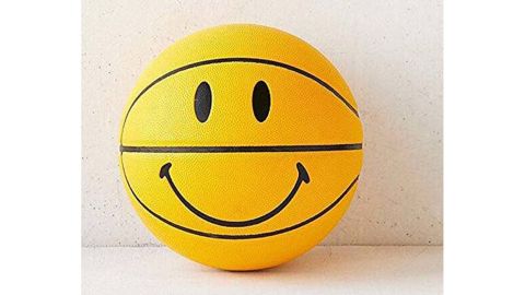 Yellow smiley basketball
