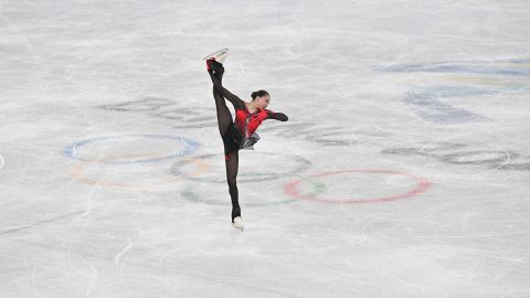 Kamila Valyeva of the Russian Olympic Committee in action Thursday night at Beijing's Capital Indoor Stadium. 