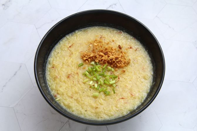 <strong>Lugaw:</strong> This savory rice porridge likely made its way to the Philippines via Chinese congee. 
