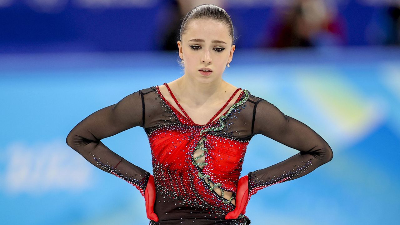 Kamila Valieva of ROC performs during the Women Single Skating Free Skating at the Beijing 2022 Winter Olympic Games on February 17, 2022. 