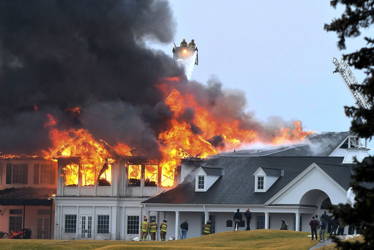 <a href="https://www.cnn.com/2022/02/18/us/oakland-hills-country-club-fire/index.html" target="_blank">A fire burns</a> at the Oakland Hills Country Club in Bloomfield Township, Michigan, on Thursday, February 17. Authorities said no one was injured.