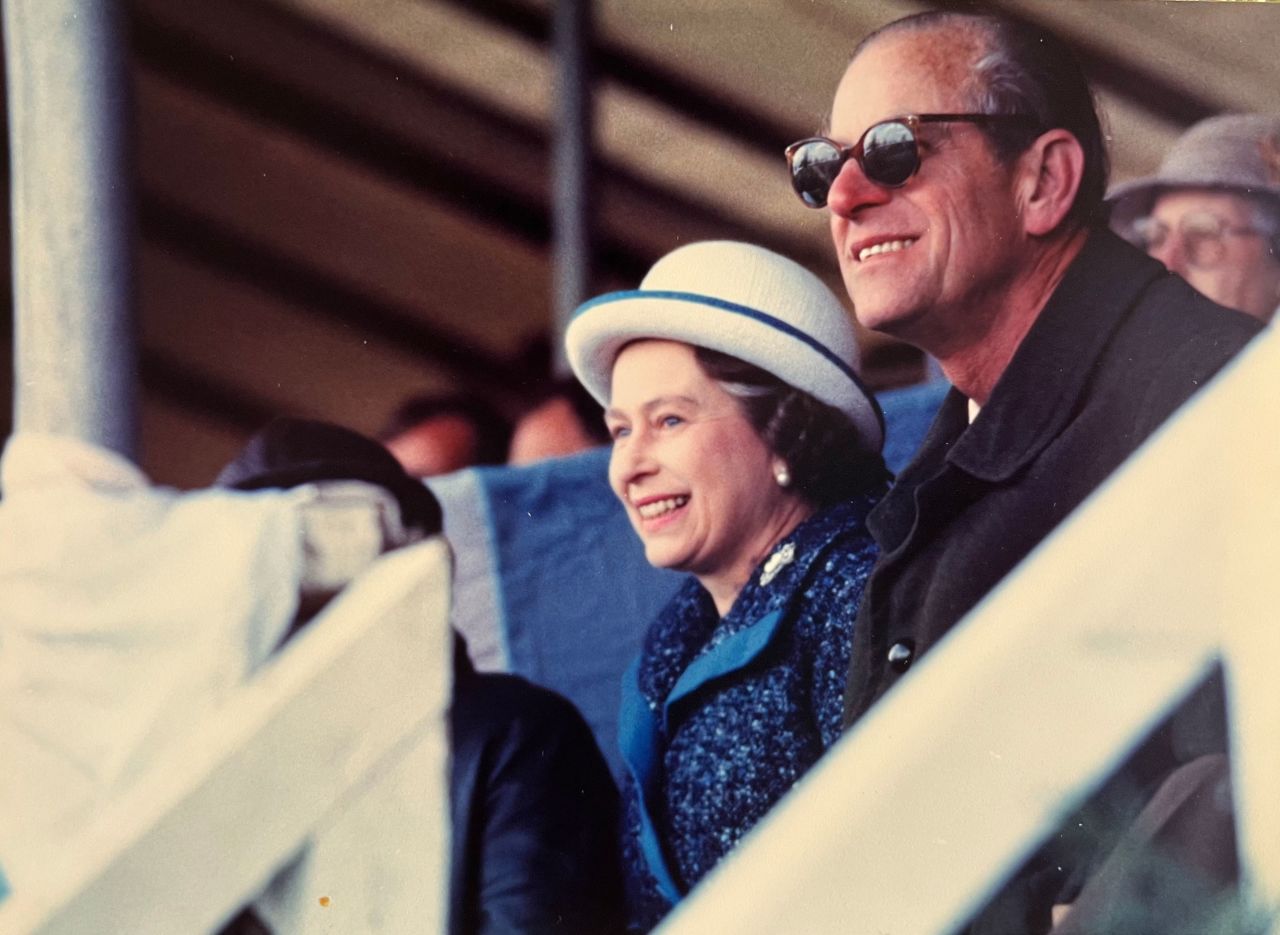The Queen and the Duke of Edinburgh at the Badminton Horse Trials, Spring 1980.