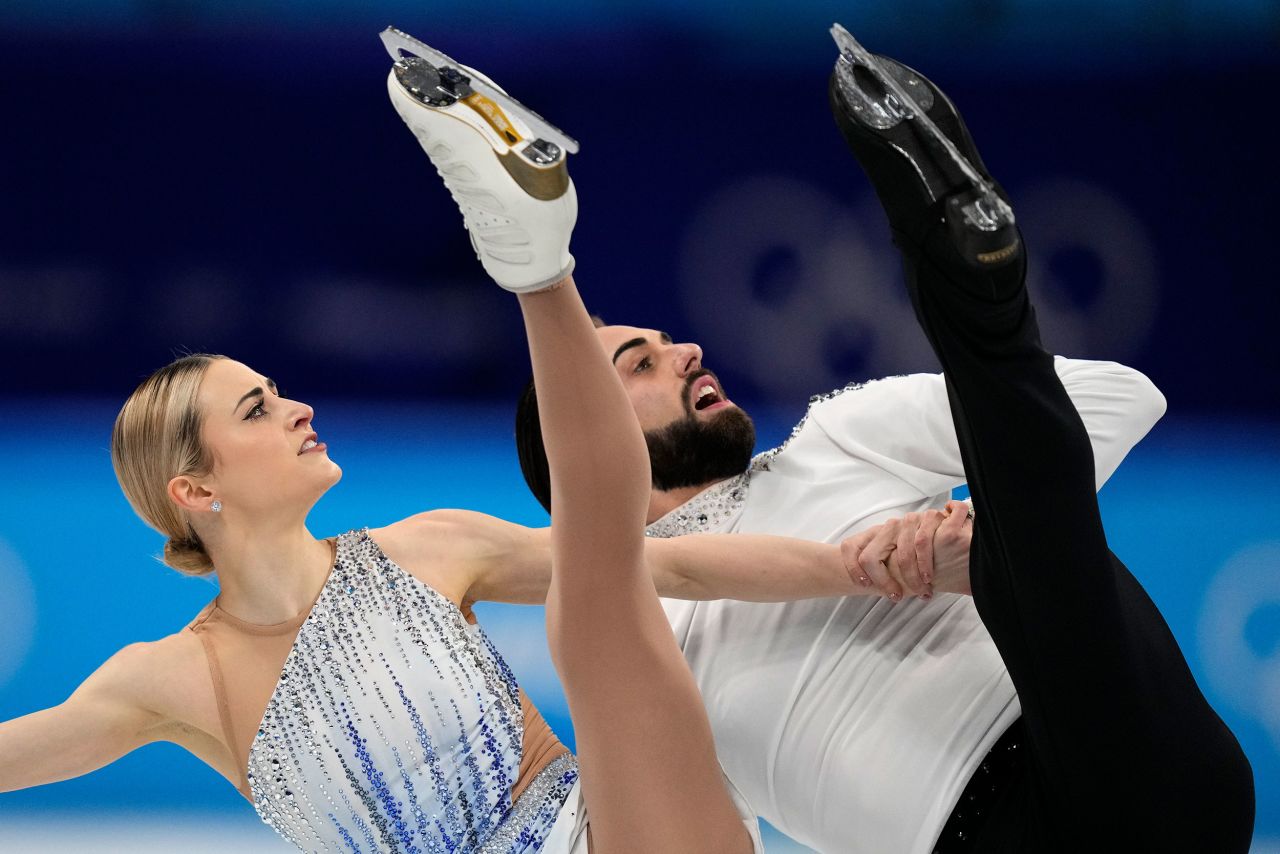 American figure skating duo Ashley Cain-Gribble and Timothy LeDuc skate in the pairs short program on Friday, February 18. LeDuc became <a href="https://www.cnn.com/world/live-news/beijing-winter-olympics-02-18-22-spt/h_7b9d80df24c32f6fa873b04cf4cc6897" target="_blank">the first openly nonbinary athlete</a> to compete at a Winter Olympics.