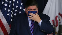 Illinois Gov. J.B. Pritzker on Aug. 26, 2021, where he announced a new statewide indoor mask mandate.
