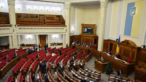 Ukrainian Parliament in Kiev on December 17, 2021. 