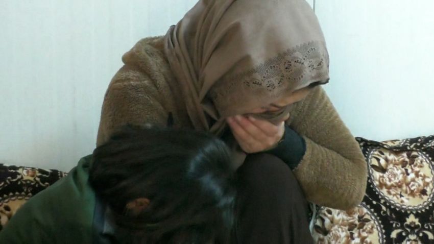 screengrab yazidi woman cries