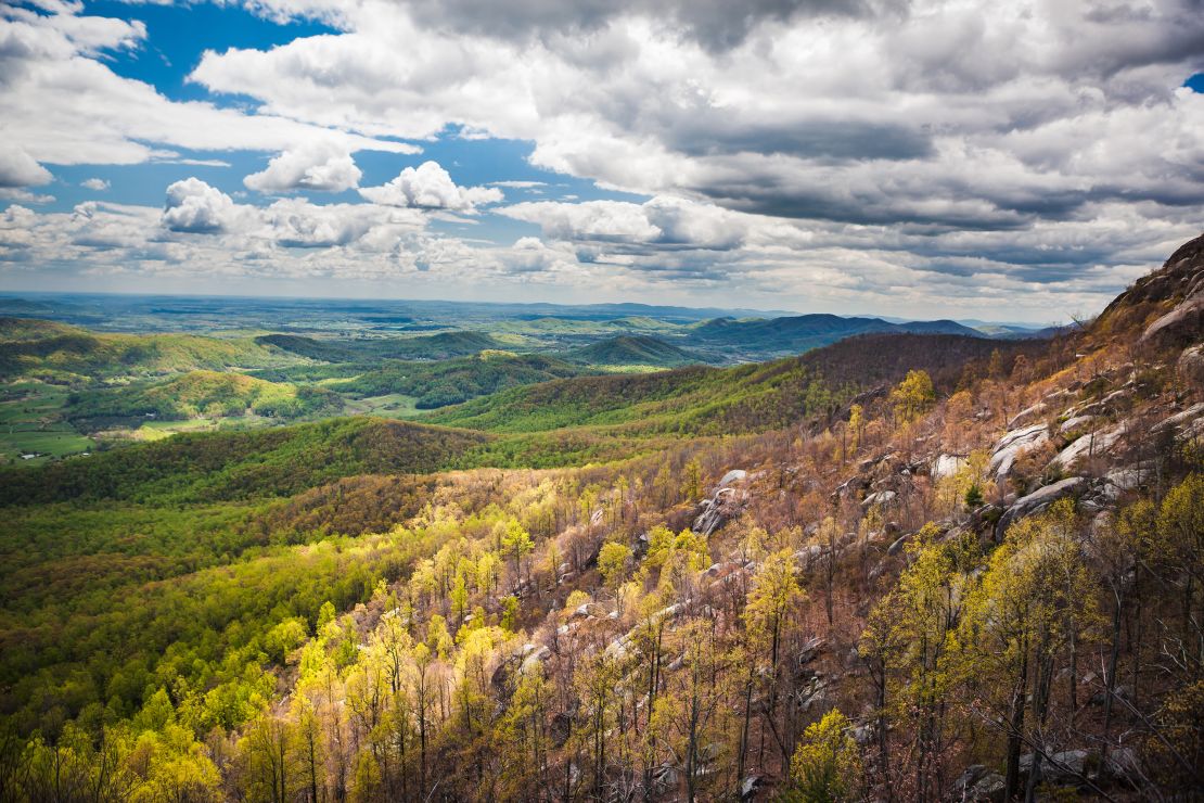 A view from the Old Rag Mountain hiking trail at Shenandoah National Park in Virginia. You'll have to get a special day-use ticket to visit Old Rag.